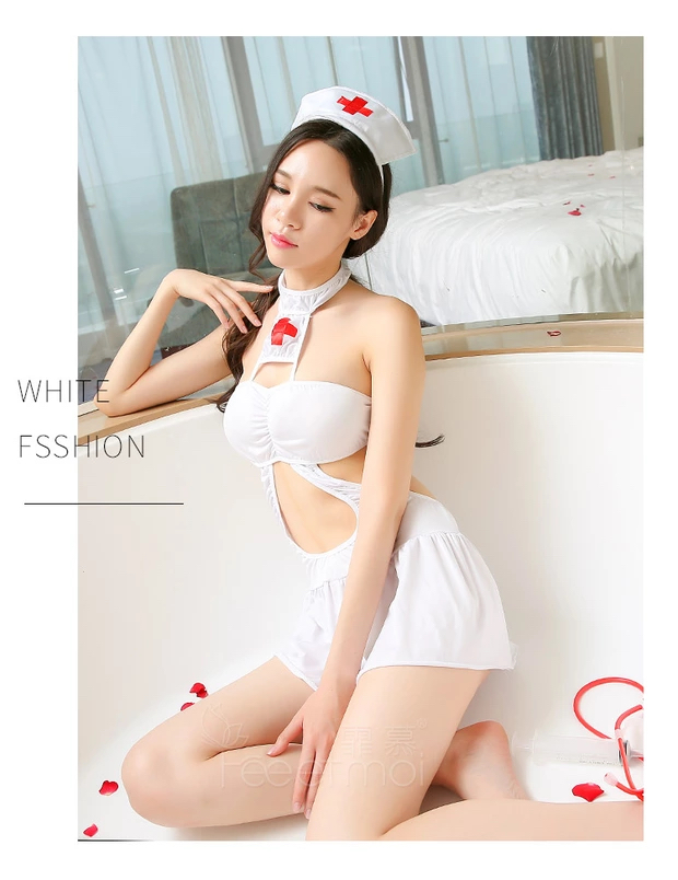 ชุดเดรสขาว นางพยาบาลสีขาว แต่งเว้า สวยเปรี้ยวเซ็กซี่มากๆคะ สำเนา