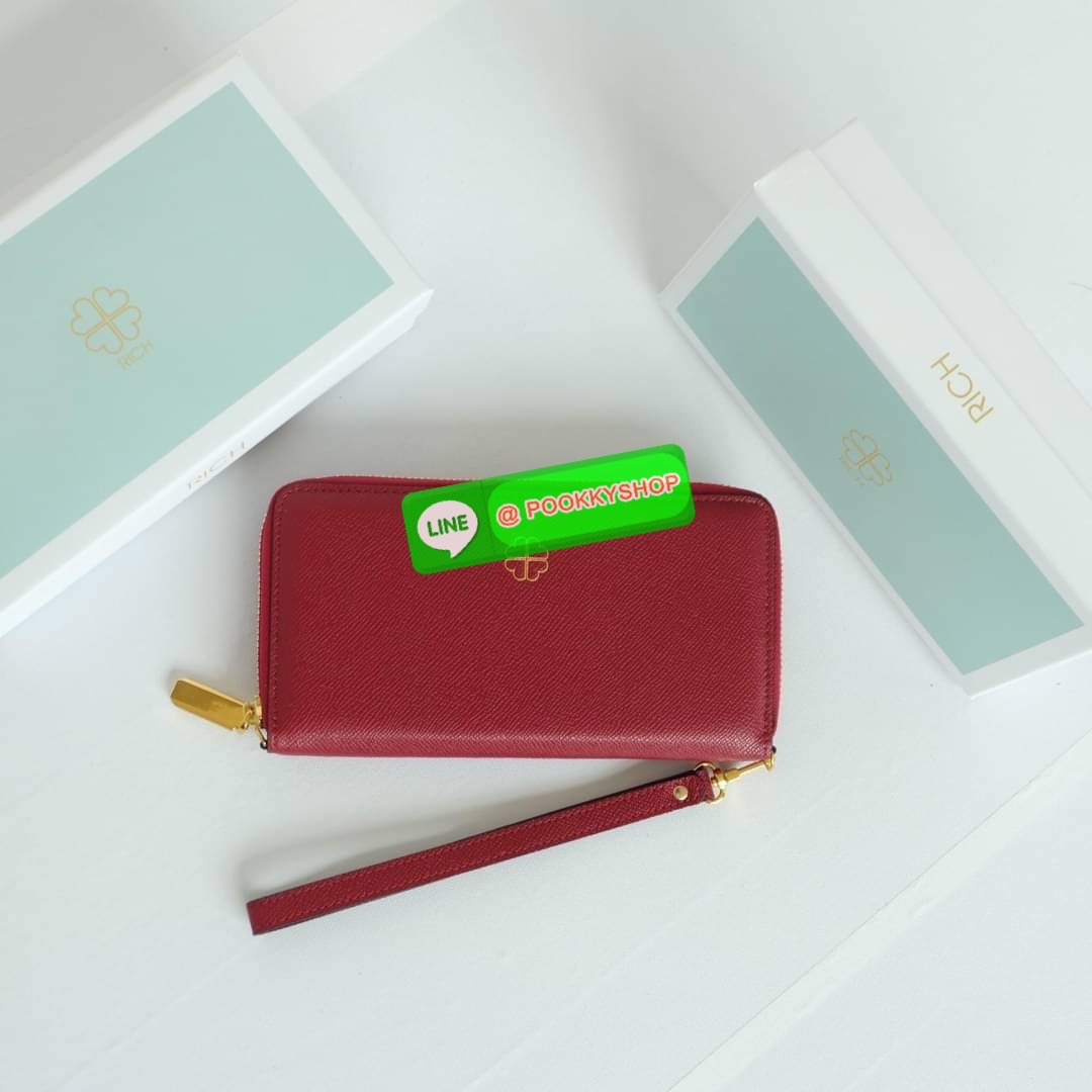 KEEP • Super Rich Collection 8 ( Long Wallet )• กระเป๋า สตางค์ขนาดยาว ซิปรอบ ภายใน จุของคุ้ม ใส่บัตร ใส่มือถือ มีช่องใส่เหรียญแยกอีกด้าน ใส่แบงค์พันได้ไม่ต้องพับ ใบจริงสวยมาก ได้ไปรับทรัพย์ทวีคูณแน่นอนค่ะ Don’t miss !!