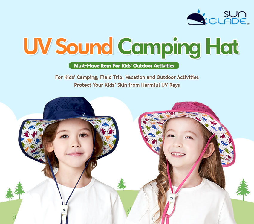 SunGlade หมวกกันเเดด กัน UV สำหรับเด็ก UV Camping Hat