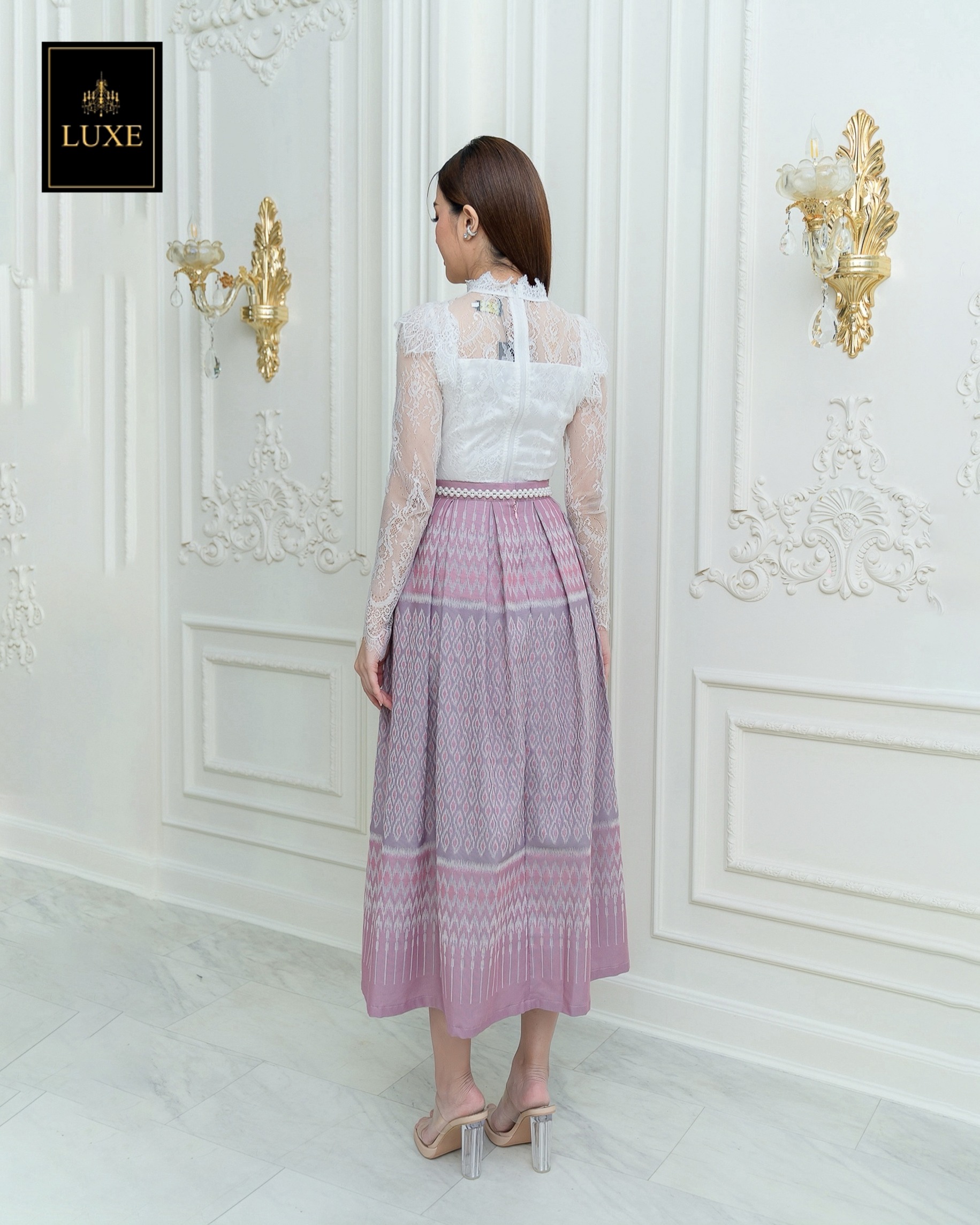 กระโปรงแฟชั่น กระโปรงจีบทวิสต์รอบตัว คัตติ้งเนี้ยบ มีตะขอและซิปซ่อน พร้อมซับในอย่างดี