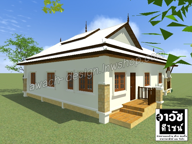 C0201 แบบบ้านชั้นเดียว 3 ห้องนอน