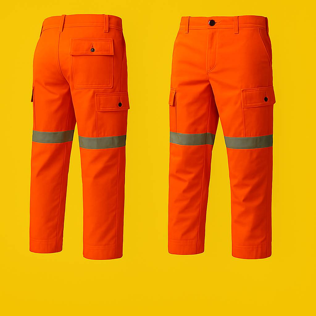 กางเกงช่างกางเกงช็อปกางเกงSafetyกางเกงคาร์โก้สีส้ม
