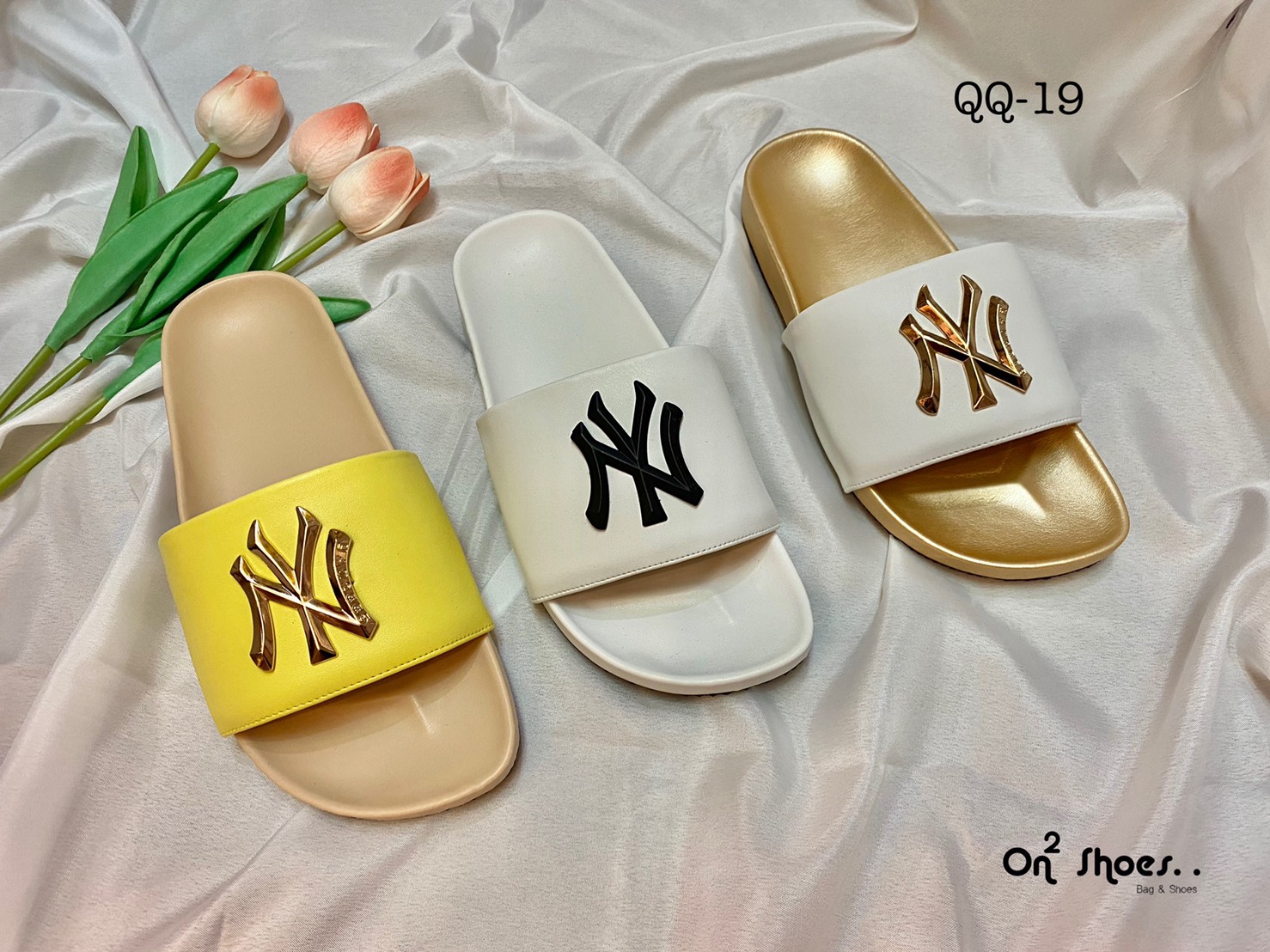 NY Sandals เข้าแล้วค่าาา💕พาสเทลที่รัก คอลใหม่ล่าสุด จากแบรนด์ New Yankees บอกเรยช้าอด น่ารักมากกกกกกก นิ่มมากกกกกก งานสวยน่าใส่มาก