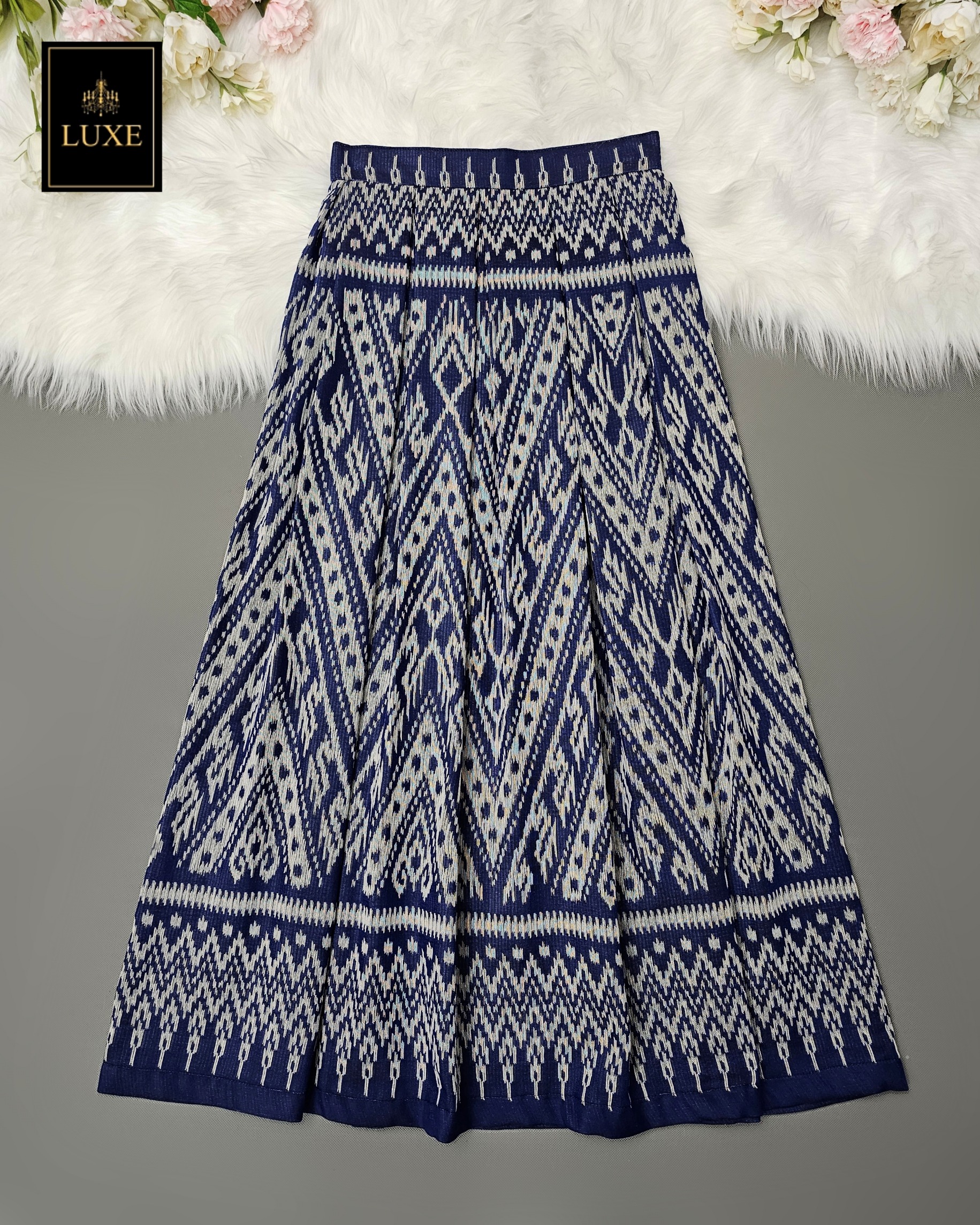 กระโปรงแฟชั่น กระโปรงจีบทวิสต์รอบตัว คัตติ้งเนี้ยบ มีตะขอและซิปซ่อน พร้อมซับในอย่างดี