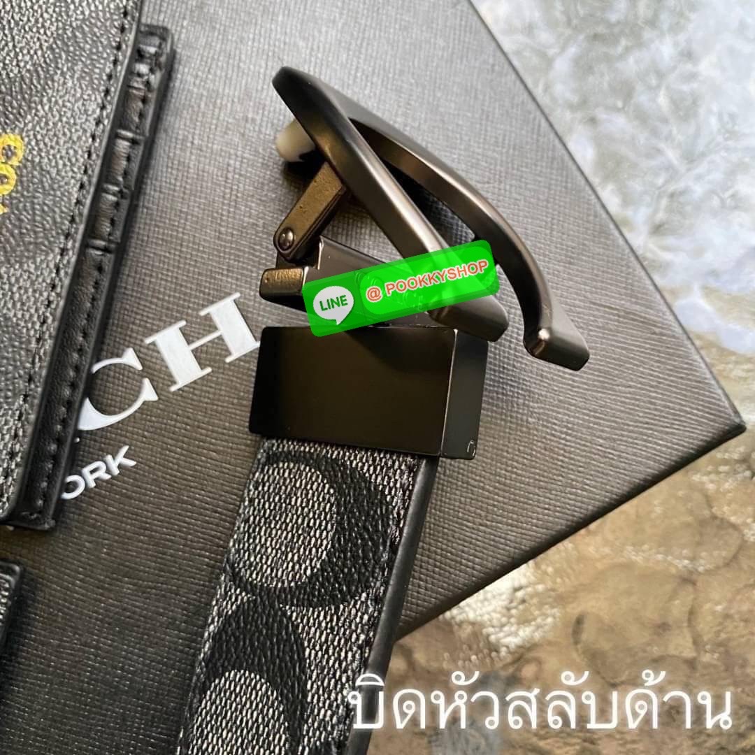 COACH Short Wallet with Belt Set Signature เซทสุดคุ้มค่ะได้ทั้งเข็มขัดและกระเป๋าสตางค์แบบพับ 2 ตอนมีช่องใส่รูปใส่บัตรใส่ธนบัตรแยกเป็นสัดส่วนเหมือนกระเป๋าสตางค์ใบยาวคุณภาพดีตามแบบฉบับของแบรนด์ มาในกล่องแบรนด์สามารถมอบเป็นของขวัญได้ ไอเท็ม Must Have ใครไม่ท