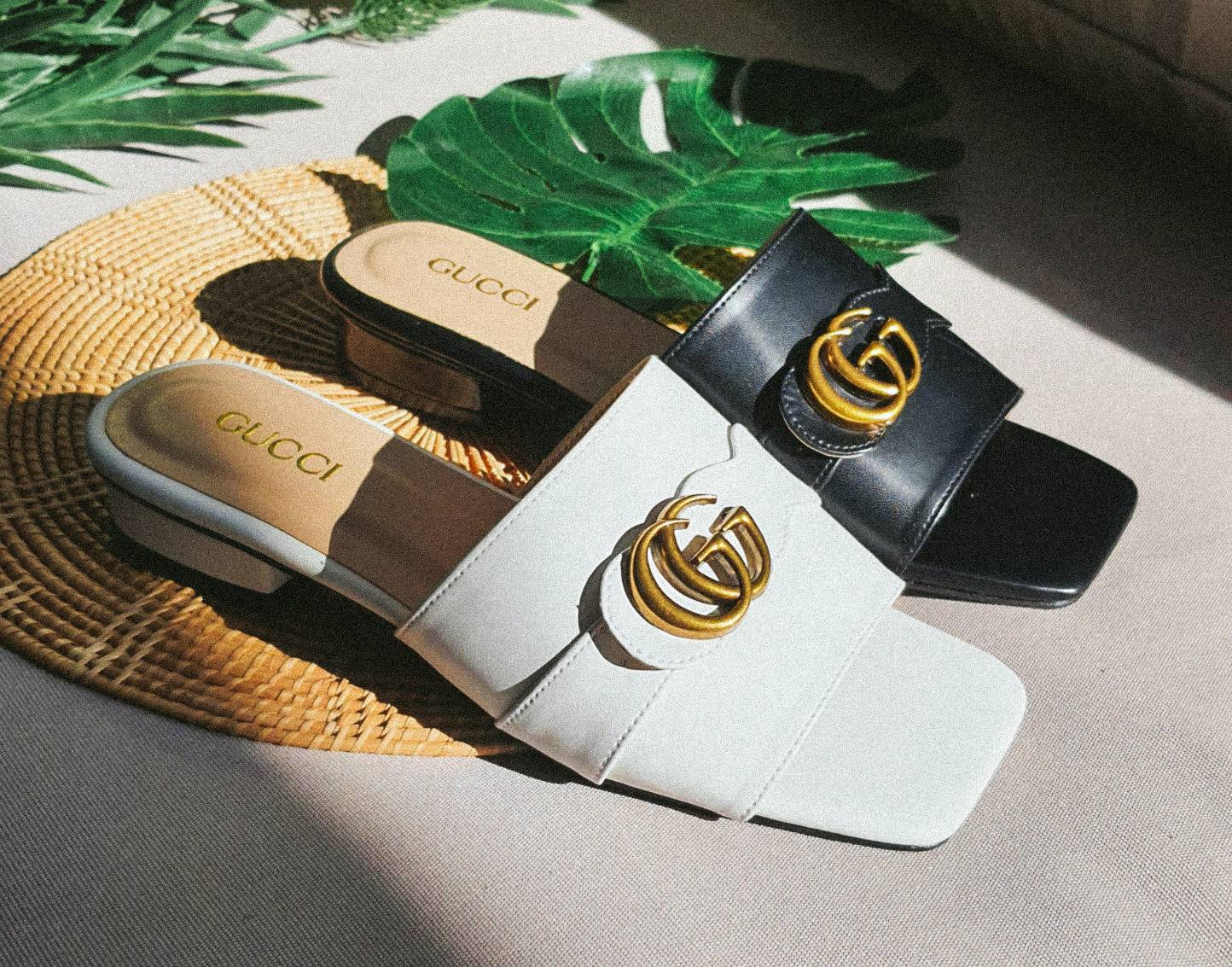 SS-100 พร้อมส่ง แบบมาใหม่ Gu cc i sandel 2020 รองเท้าส้นตันสูง 1 นิ้ว งานทรงสวม หนังPU นิ่ม ทรงเก็บหน้าเท้าได้ดี สวยมากๆ ความสูงกำลังดี ใส่สบาย ดีไซน์สวยหรู มากจ้า