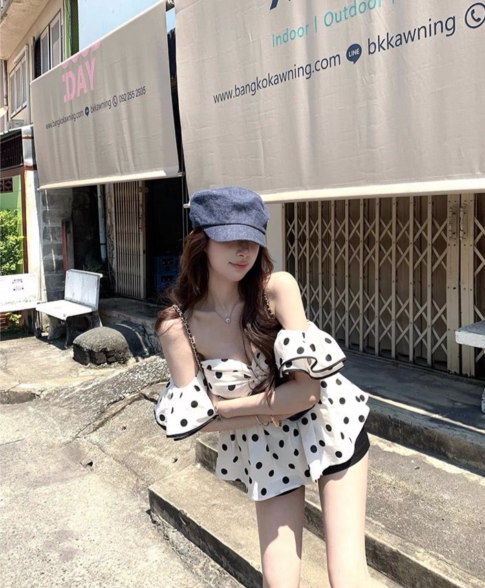 ชุดเซทแฟชั่น เสื้อลายจุดสวยแซ่บสไตล์ลูกคุณ สามารถปรับใส่ได้