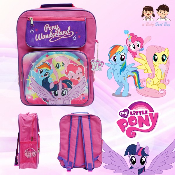 ฮ 'My Little Pony Backpack - กระเป๋าเป้สะพายหลัง ลายมายลิตเติ้ลโพนี่ กระเป๋านักเรียน ของแท้ ลิขสิทธิแท้ (15 นิ้ว)