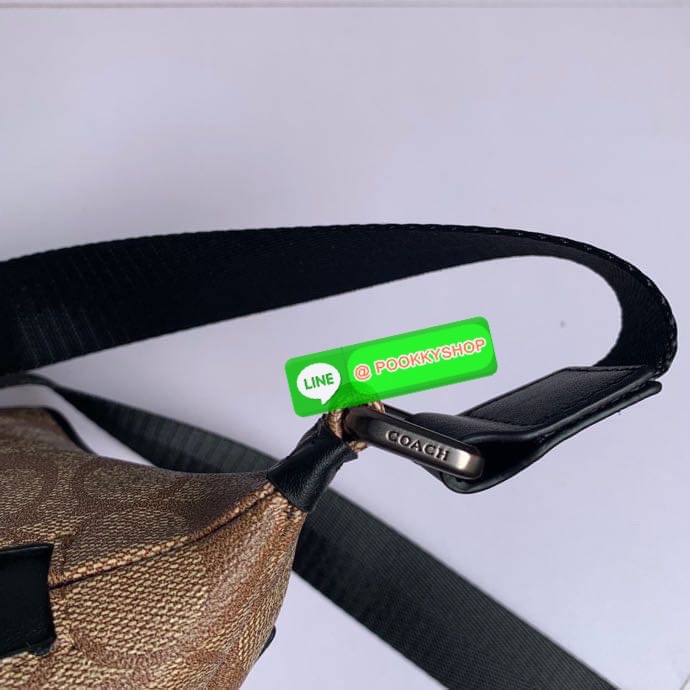 Coach GRADE BELT BAG IN SIGNATURE CANVAS (COACH C1411) Signature coated canvas and refined calf leather| Inside multifunction pocket| Zip closure, fabric lining| Outside zip pocket| Adjustable strap for wear at waist