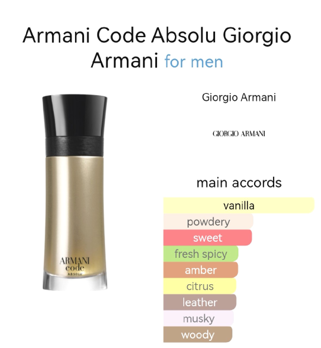 น้ำหอม Armani Code Absolu Parfum