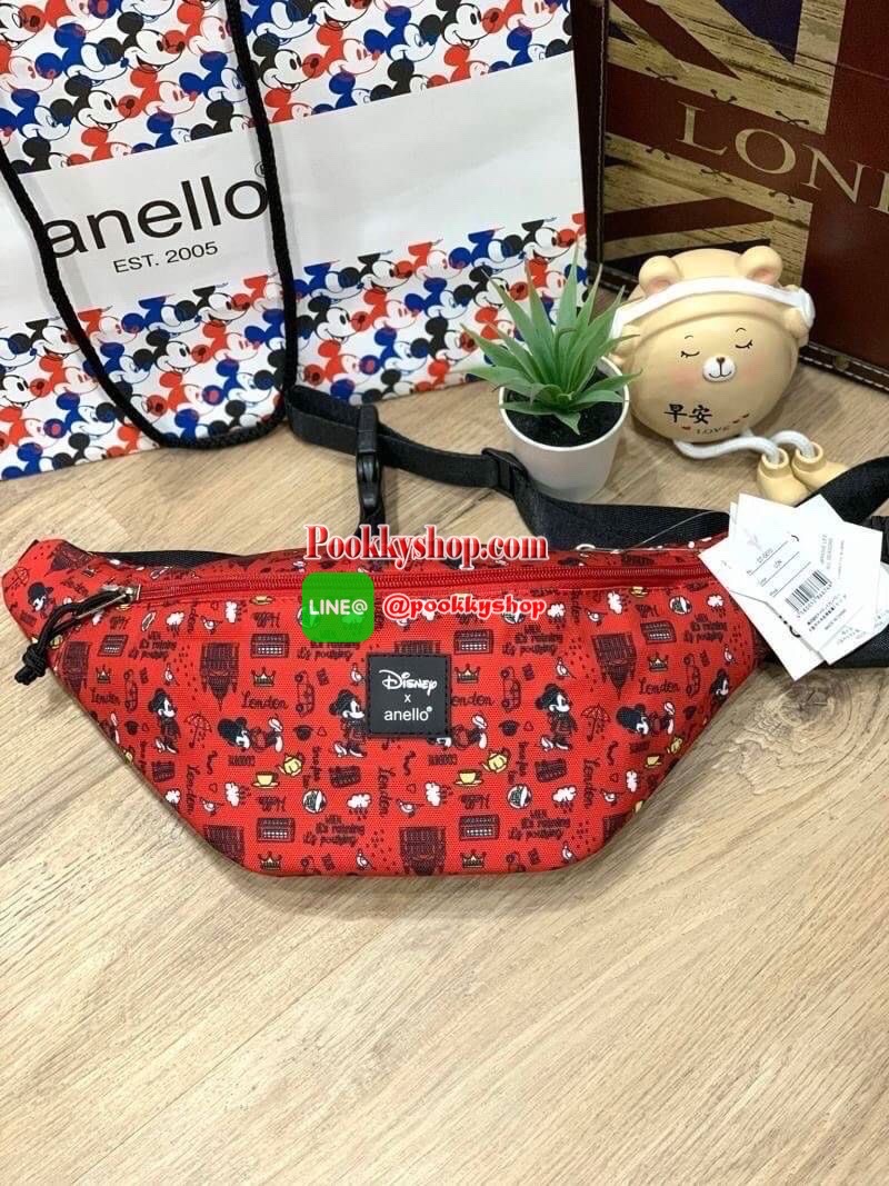 ANELLO กระเป๋าคาดอก CROSSBODY MINI DISNEY X ANELLO รุ่นDT-G010 กระเป๋าทรงคาดอก คาดเอว หรือสะพายครอสบอดี้ จากDisney x anello ซีรีย์ Let's travel with Mickey คอลเลคชั่นใหม่ที่มีการนำทั้ง 5 ประเทศ เอาสถานที่มาวางบนตัวกระเป๋าและมีตัวการ์ตูนสุดคลาสสิคอย่า