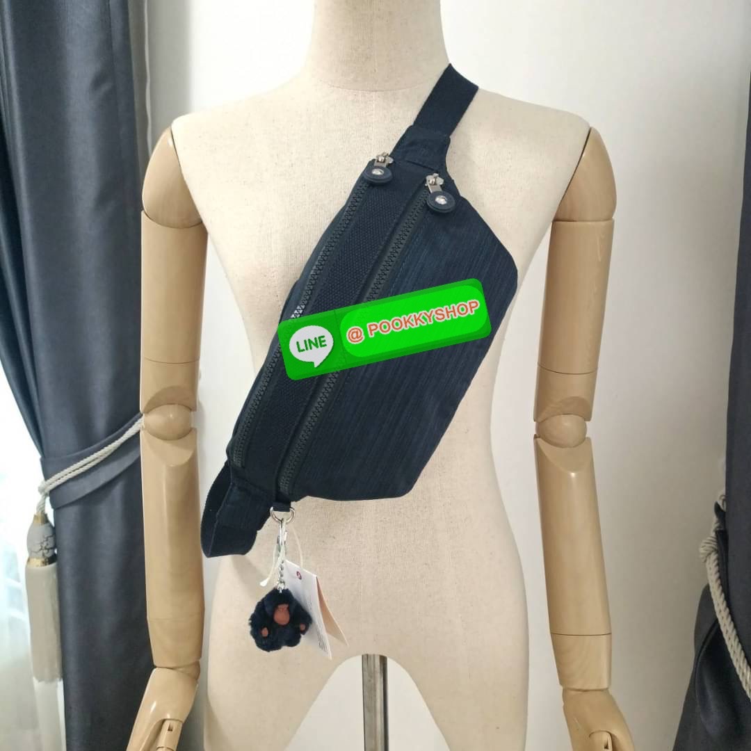 KIPLING YASEMINA Fanny Pack ซับในสีพื้น หัวซิปโลหะไม่มีอักษรแบรนด์ กระเป๋าคาดอกหรือคาดเอว วัสดุด้านนอก Nylon +polyester