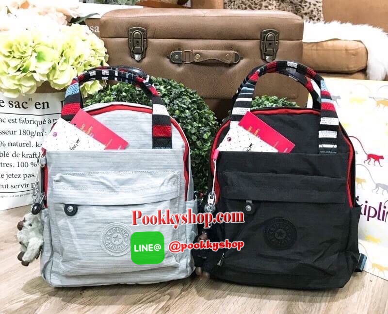 NEW ARRIVAL! KIPLING 2WAYS MINI BACKPACK กระเป๋าสะพาย 2Ways วัสดุ Nylon & Polyester 100% มีหูหิ้วปั้มแบรนด์เเละสายสะพายยาวหลากสีเลื่อนปรับได้ถอดได้ สามารถถือหรือสะพายได้หลายแบบไม่จำเจ จะสะพายไหล่ สะพายเฉียง Crossbody หรือจะคล้องสายเป็นเป้สะพายหลัง Backpac
