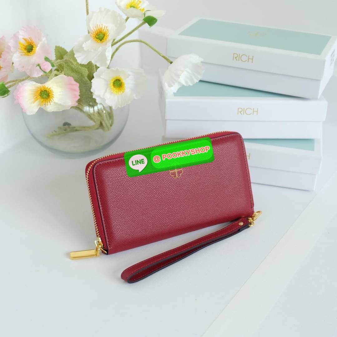 KEEP • Super Rich Collection 8 ( Long Wallet )• กระเป๋า สตางค์ขนาดยาว ซิปรอบ ภายใน จุของคุ้ม ใส่บัตร ใส่มือถือ มีช่องใส่เหรียญแยกอีกด้าน ใส่แบงค์พันได้ไม่ต้องพับ ใบจริงสวยมาก ได้ไปรับทรัพย์ทวีคูณแน่นอนค่ะ Don’t miss !!