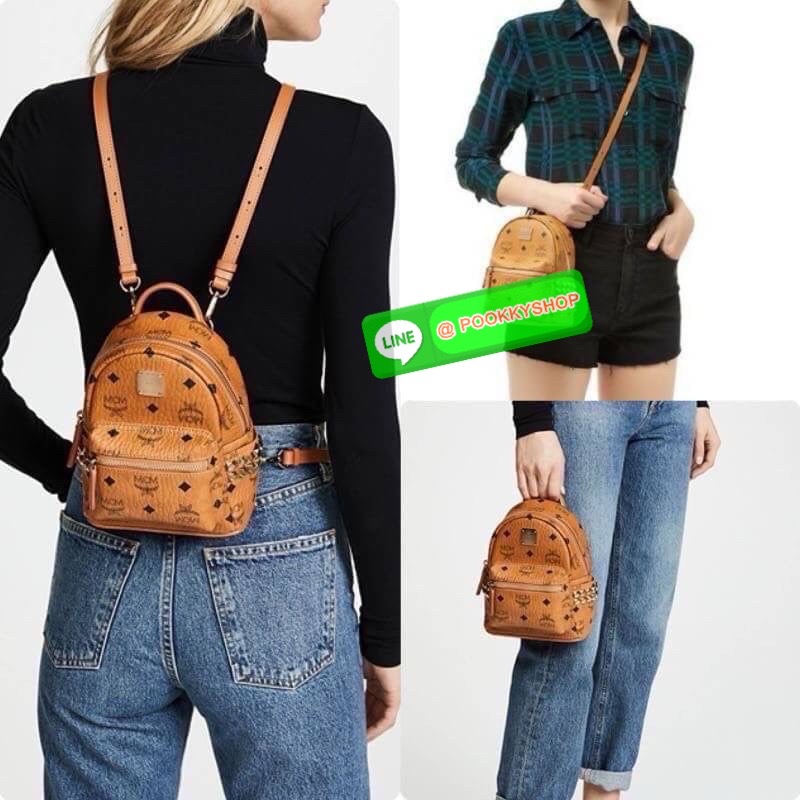 🎒 MCM Backpack in Visetos Monogram 🎒 • กระเป๋าเป้สุดคลาสสิกของแบรนด์ MCM รุ่น Visetos Backpack • วัสดุ Visetos Coated Canvas เอกลักษณ์ลายโมโนแกรม MCM • มาพร้อมโลโก้แผ่นโลหะสีทองด้านหน้า เพิ่มความหรู
