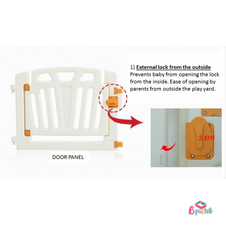 คอกกั้นเด็ก BPastel รุ่น classic 12 แผ่น บีพาสเทล รั้วกั้นเด็ก