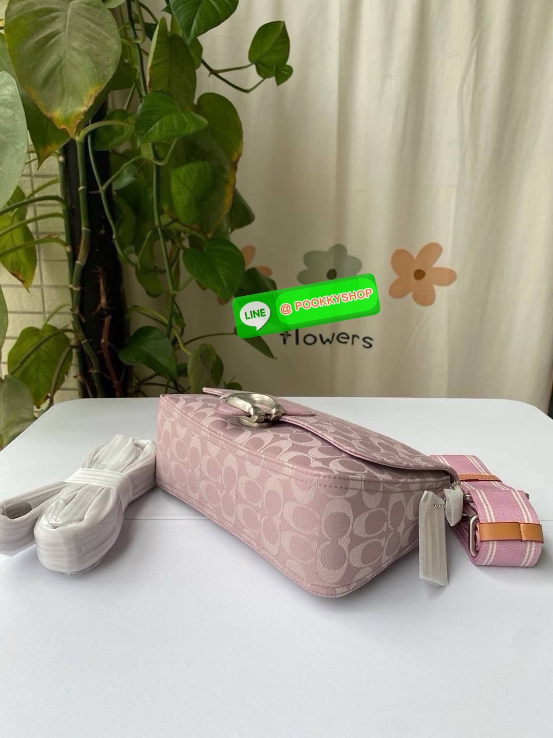 Coach CJ854 Soft Tabby Shoulder Bag In Signature Jacquard Features denim