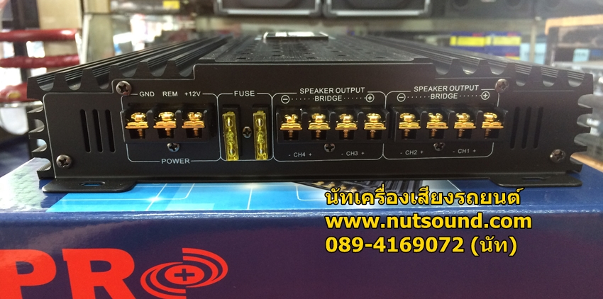 เพาเวอร์แอมป์รถยนต์ 4 ch ยี้ห้อ pro plus