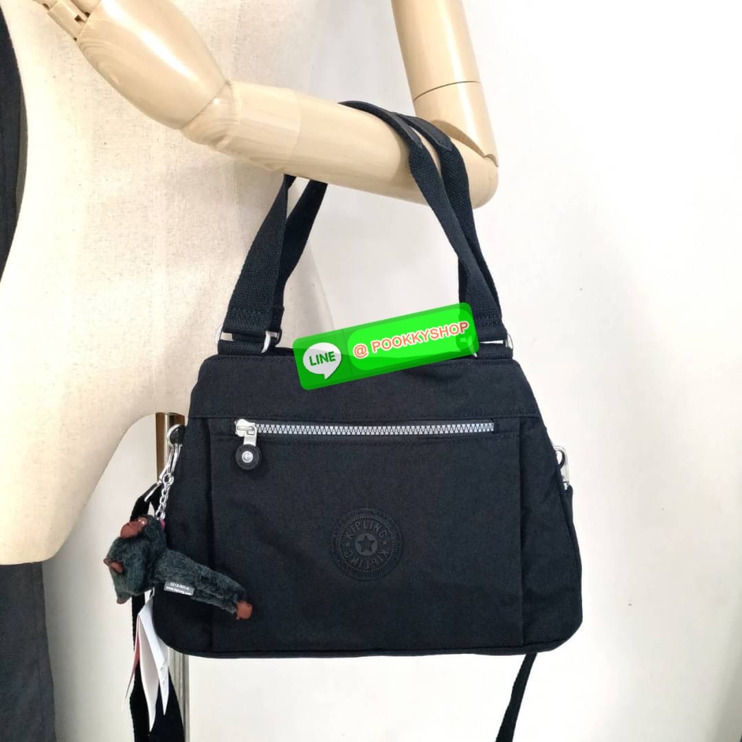 KIPLING ELISE HANDBAG กระเป๋าถือและสะพายไหล่ วัสดุ Nylon +Polyester ขนาดกำลังพอดี จุของได้มาก มีหูจับสองสาย ถือสะดวก น้ำหนักเบา มีช่องซิป ด้านหน้า ช่อง กระเป๋าหลักเปิด-ปิดด้วยซิป มี3 ช่องว่างใส่ของได้จุมากๆ ใส่มือถือได้ กระเป๋าสตางค์ใบยาว และ เครื่องสำอาง