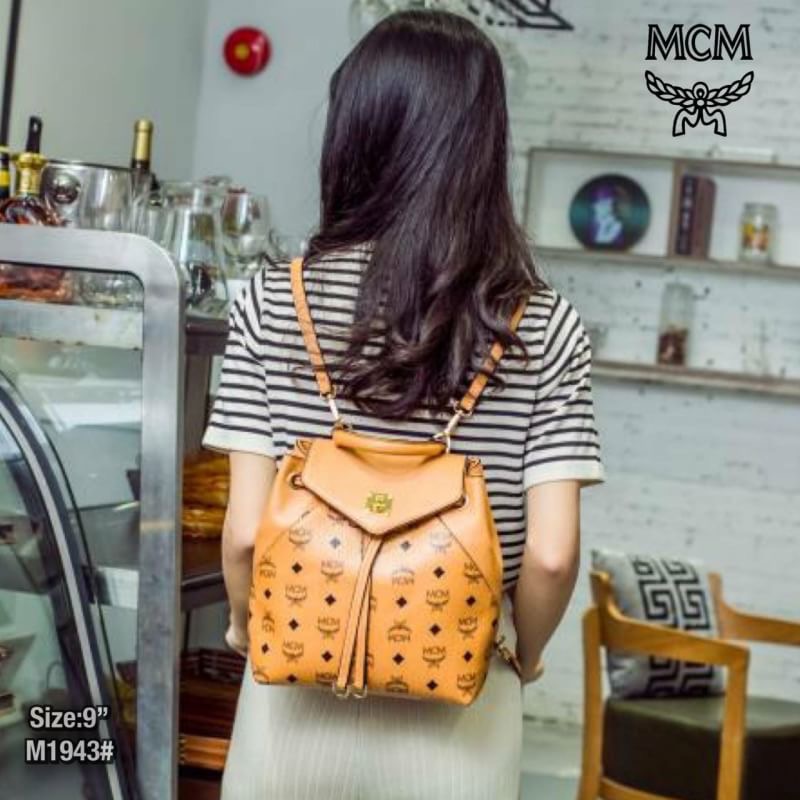 กระเป๋าเป้ MCM งานพรีเมี่ยม ปั้มครบ พร้อมถุงผ้า