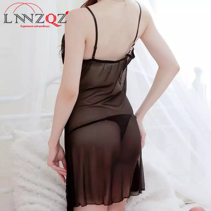 ชุดนอนเซ็กซี่ ชุดนอนซีทรู สีดำ แต่่งช่วงอกและชายด้วยลูกไม้เฉียง เนื้องานเกรดพรีเมี่ยม งานหรูสวยมากคะ