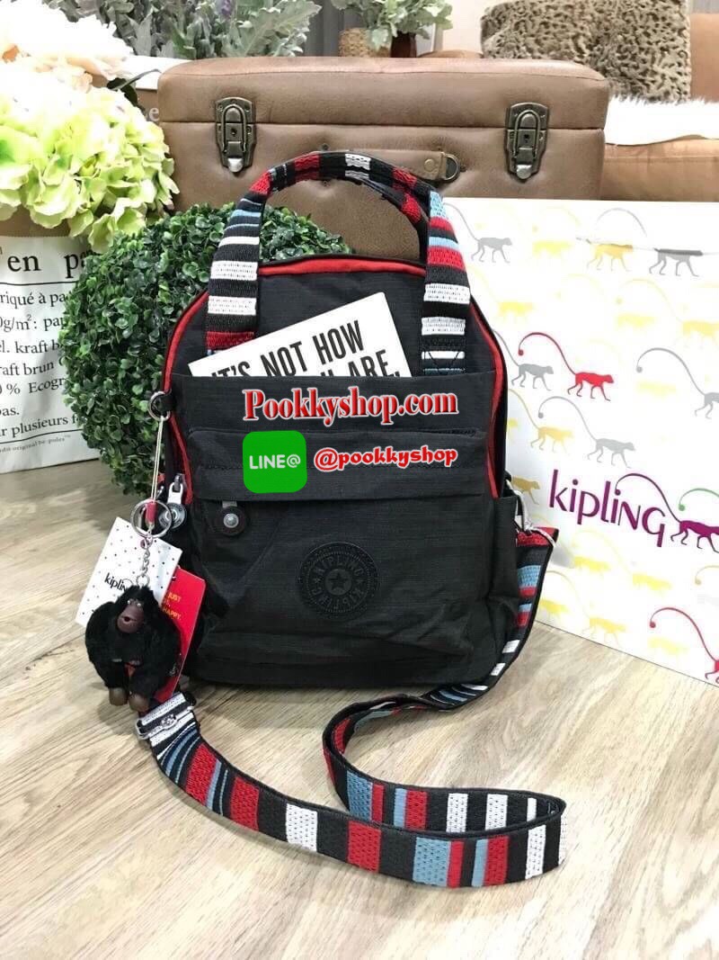 NEW ARRIVAL! KIPLING 2WAYS MINI BACKPACK กระเป๋าสะพาย 2Ways วัสดุ Nylon & Polyester 100% มีหูหิ้วปั้มแบรนด์เเละสายสะพายยาวหลากสีเลื่อนปรับได้ถอดได้ สามารถถือหรือสะพายได้หลายแบบไม่จำเจ จะสะพายไหล่ สะพายเฉียง Crossbody หรือจะคล้องสายเป็นเป้สะพายหลัง Backpac
