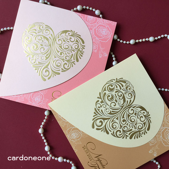 การ์ดแต่งงานคลาสิค สีพาสเทล