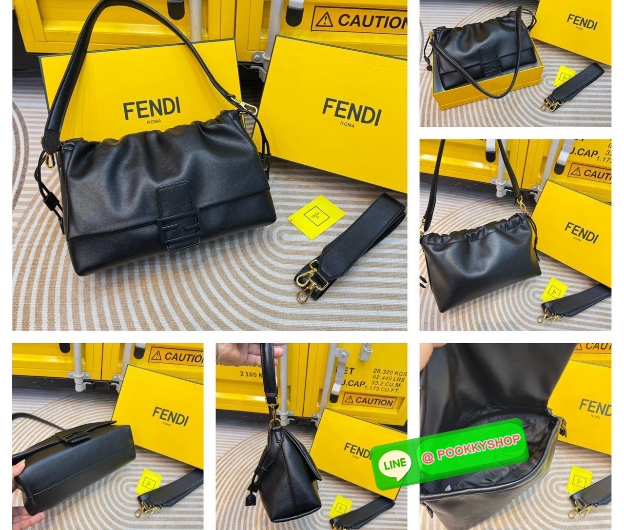 FENDI Mamma Baguette Bag กระเป๋าสะพายทรงสวย ดีไซน์เรียบง่ายคลาสสิค หรู ดูผู้ดี รูปทรงใช้งานง่าย หนังสวยสัมผัสนุ่ม ใหม่ล่าสุด รุ่นลิมิเต็ดที่สาวๆตามหา ภายในโล่งกว้าง เสิร์ฟให้ในราคาน่ารักๆ ของมันต้องมีแบบนี้ ก็ต้องตำได้แล้วน้าอย่าช้า อย่าพลาด!!