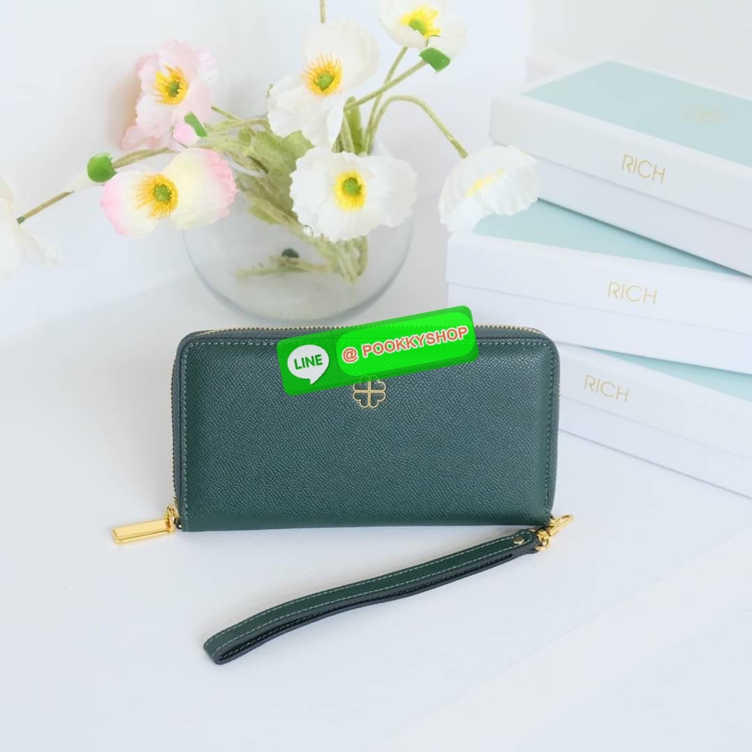 KEEP • Super Rich Collection 8 ( Long Wallet )• กระเป๋า สตางค์ขนาดยาว ซิปรอบ ภายใน จุของคุ้ม ใส่บัตร ใส่มือถือ มีช่องใส่เหรียญแยกอีกด้าน ใส่แบงค์พันได้ไม่ต้องพับ ใบจริงสวยมาก ได้ไปรับทรัพย์ทวีคูณแน่นอนค่ะ Don’t miss !!
