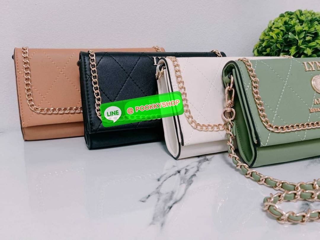 Lyn กระเป๋าสตางค์ สะพายข้าง คอลเล็คชั่นใหม่ สายสะพายสามารถถอดออกได้นะคะ