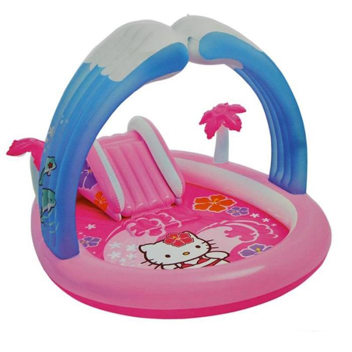 ฮ Kitty Play Center , Age2+ สวนน้ำเด็กเล่นเป่าลม ลายคิตตี้ สำหรับเด็ก 57137 คิตตี้แท้ ลิขสิทธิ์แท้