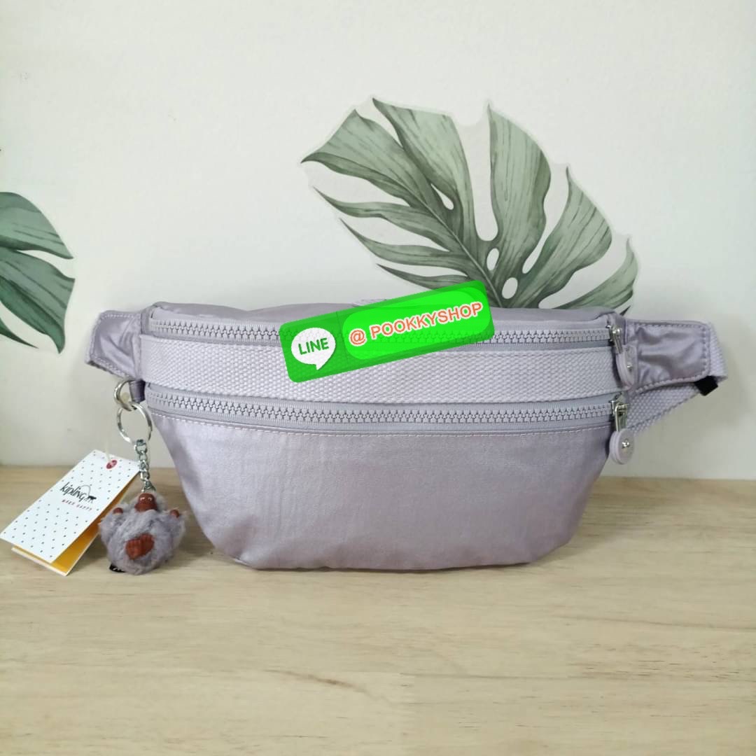 KIPLING YASEMINA Fanny Pack ซับในสีพื้น หัวซิปโลหะไม่มีอักษรแบรนด์ กระเป๋าคาดอกหรือคาดเอว วัสดุด้านนอก Nylon +polyester