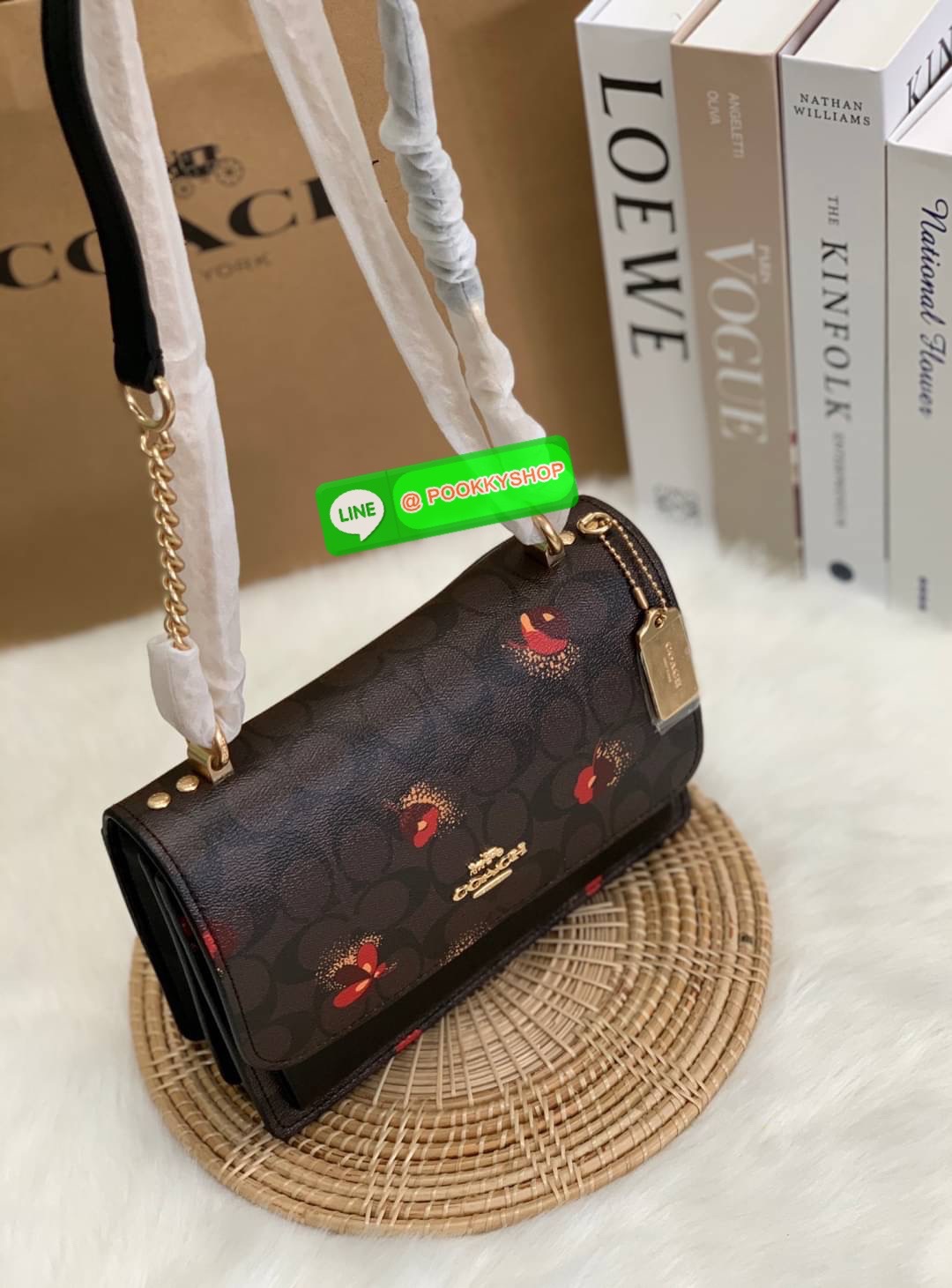 💥NEW IN💥 🌈สวยมากๆ อยากให้ได้ไปจริงๆจ้าา😘COACH KLARE CROSSBODY IN SIGNATURE CANVAS WITH POP FLORAL PRINT ((C5797)) พร้อมส่งที่ไทย สวยมากๆค่ะ🌺