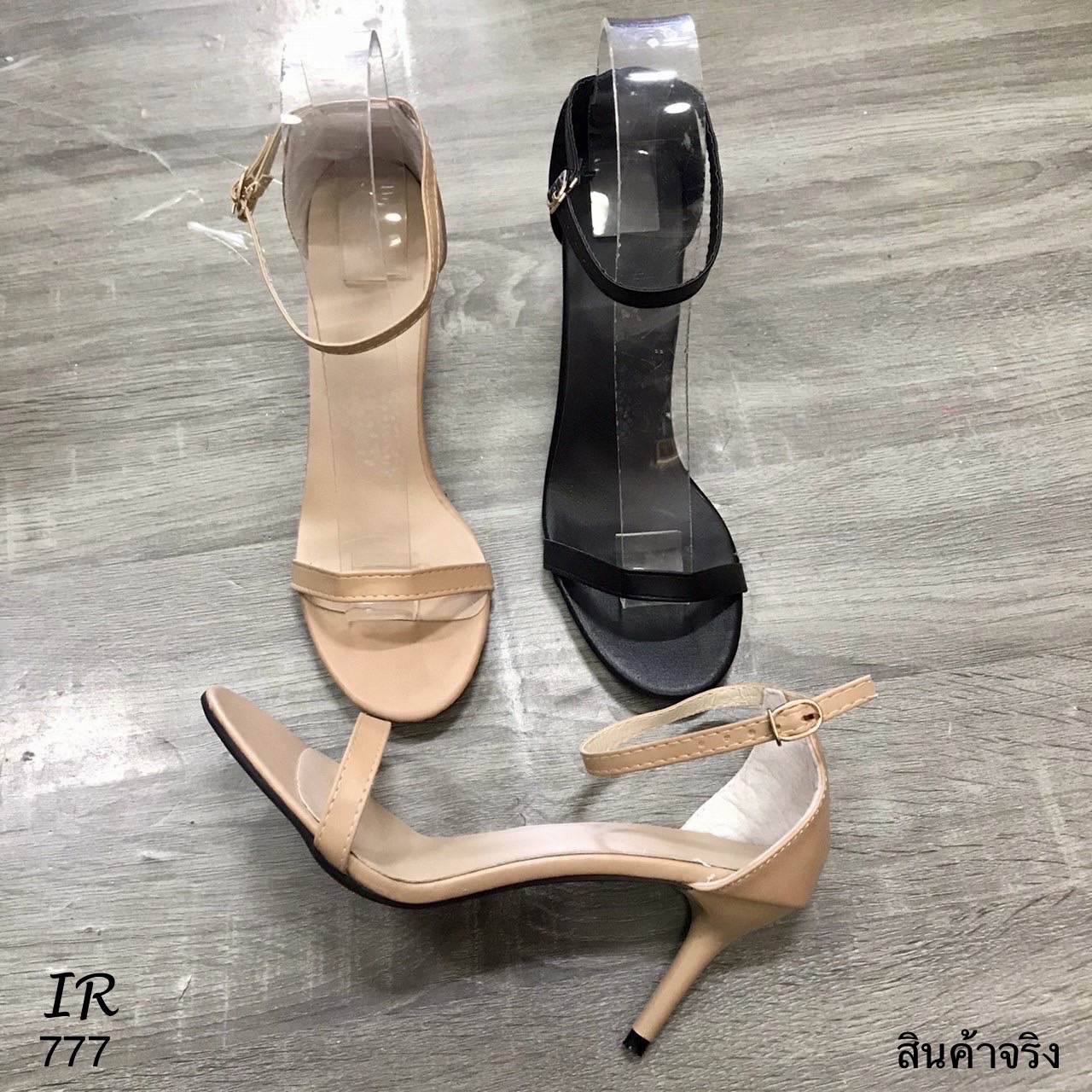 แบบขายดี!!! พร้อมส่ง งานนำเข้า สุดคลาสสิค ส้นสูงหนังเส้น สายตะขอเกี่ยวปรับได้ สูง 2.7 นิ้ว แมทซ์เสื้อผ้า แบบเบสิค ควรมีติดตู้ค่า