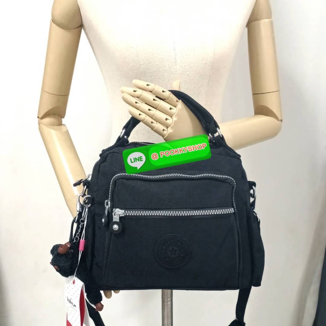 KIPLING Square Handbag & Shoulder bag กระเป๋าถือหรือสะพายข้าง ขนาดกลาง วัสดุ Polyester 100%