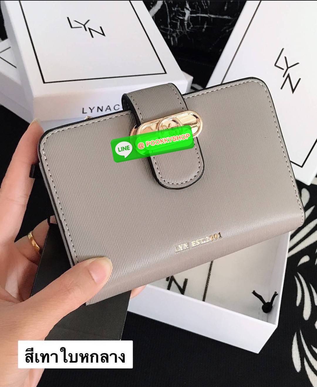 LYN แท้ Outlet กระเป๋าสตางค์ใบกลาง