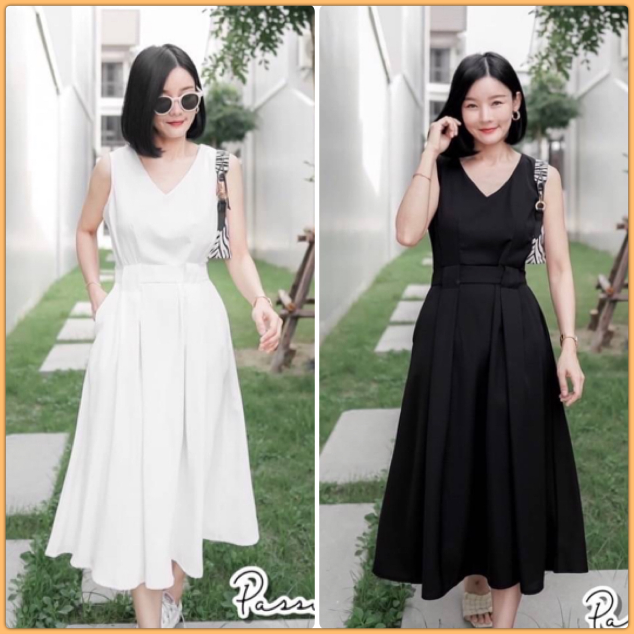 เดรสผ้าซาร่า ทรงสวยสะกดมาใหม่ค่า มีโบว์ผูกมาให้ด้วยน้า จะใส่ผูกซ้าย ขวา หน้า หลัง คือได้หมดค่ะ หรือใครสายชิล จะใส่ปล่อยๆ ก็ยังทรงสวยเน้อ เพราะ เราเย็บเอวให้เข้ารูป ใส่แล้วรับรองดูเป็นสาวเอวคอดแน่นอน แพทเทิร์นสวยปัง ใส่ไปทำงาน ไปดินเนอร์ ไปคาเฟ่ ได้ทุกลุคค