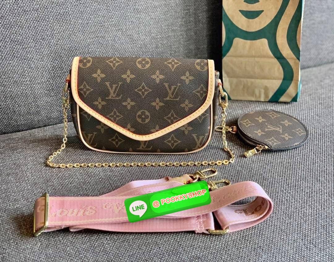 💥LIMITED EDITION LV PREMIUM GIFT LV MULTI POCHETTE ACCESSORIES 💥พร้อมส่งที่ไทย รุ่นหายากมากๆ สุดคุ้ม!! สินค้าพรีเมี่ยมกิ๊ฟ ตปท. ✔️กระเป๋าวัสดุหนังแท้อย่างดี ที่รังสรรค์ออกแบบให้สะพายข้างได้;หรือเปลี่ยนสายเป็นหิ้วหรือคล้องไหล่ได้
