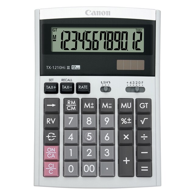 เครื่องคิดเลขตั้งโต๊ะ 12 หลัก Canon # TX-1210Hi III
