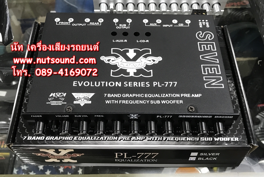 ปรีแอมป์รถยนต์ 7 แบนด์ ยี้ห้อ PLATINUM X รุ่น PL-777