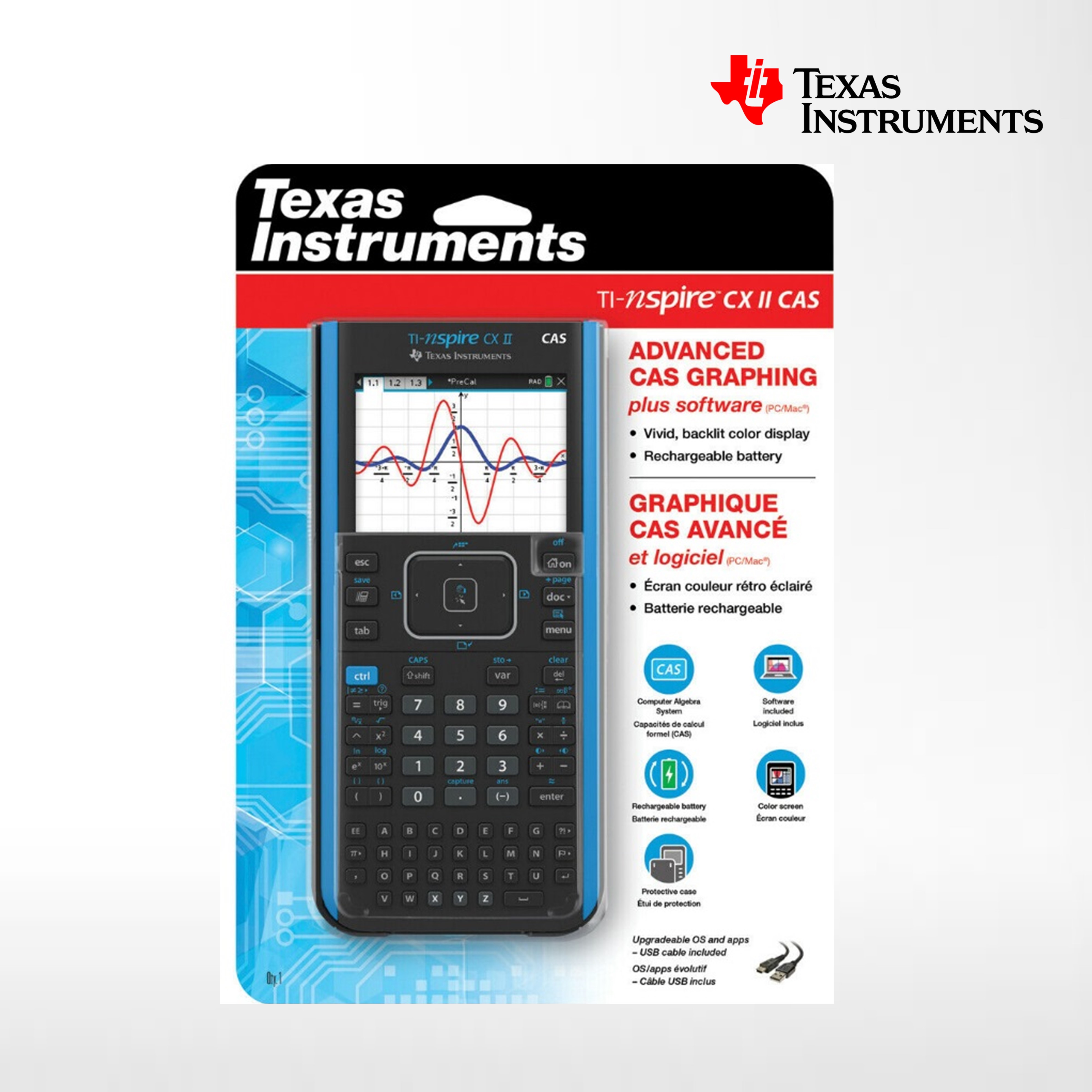เครื่องคำนวณเชิงกราฟ Texas Instruments # TI-Nspire CX II CAS