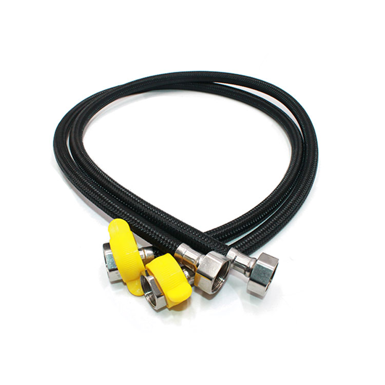 สายน้ำดีสแตนเลสถัก304 **สำหรับก๊อกน้ำวินเทจ** ขนาด Ø6mm ยาว80cm ชุด2ชิ้น ก๊อกผสมน้ำร้อน-เย็น สายน้ำดีสีดำ สายท่อน้ำดี สายต่อก๊อกน้ำ สายน้ำดีอ่างล้างหน้า สายน้ำดี4หุน สายน้ำดีก๊อกผสม อุปกรณ์อ่างอาบน้ำ 2PC STAINLESS STEEL 304 WATER INLET HOSE