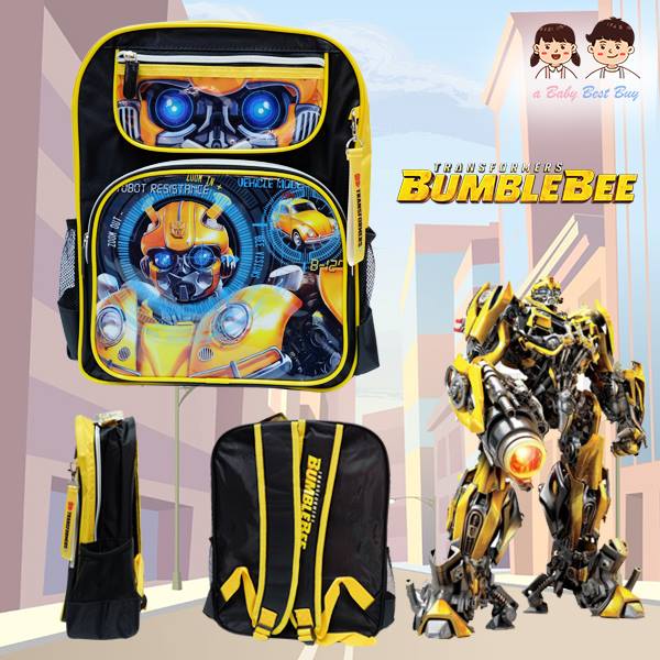 ฮ 'Transformers Backpack - กระเป๋าเป้สะพายหลัง ลายบัมเบิลบี กระเป๋านักเรียน ของแท้ ลิขสิทธิแท้ (14 นิ้ว)