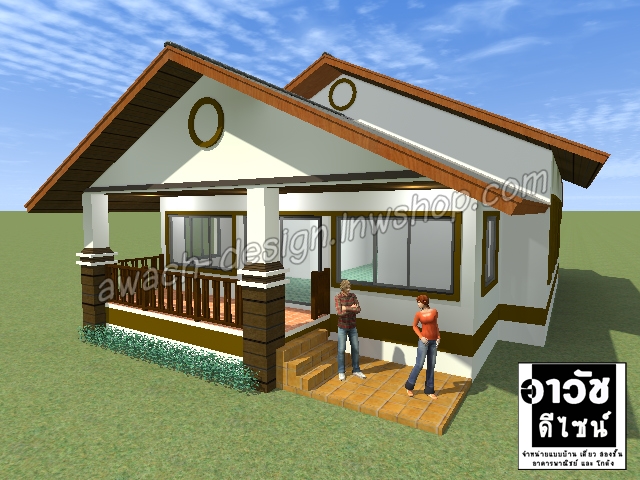 C0328 แบบบ้านพักอาศัย 1 ชั้น 3 ห้องนอน