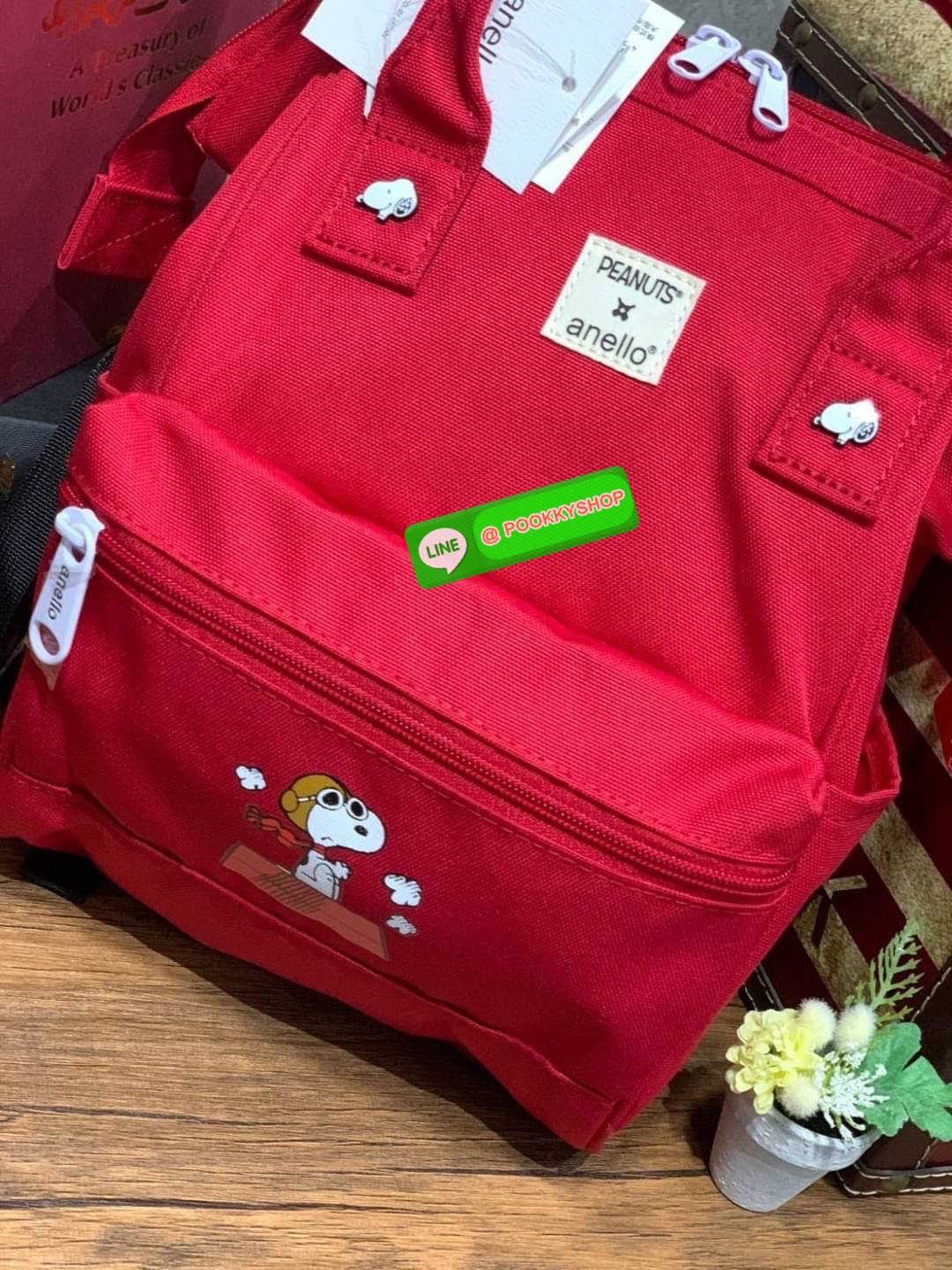 ANELLO x Peanuts Backpack (Size Kids) os-s043 ได้ Collaboration หรือเป็นการร่วมงานกับตัวการ์ตูนสุดคลาสสิคอย่าง Peanuts มานำเสนอโดยเอาคาแลคเตอร์ ในการใช้ชีวิตประจำวัน ที่เหมาะสม มาวางบนตัวกระเป๋า กระเป๋า anello (อเนลโล่) กระเป๋าเป้แบรนด์ของญี่ปุ่น ที่มีเอก