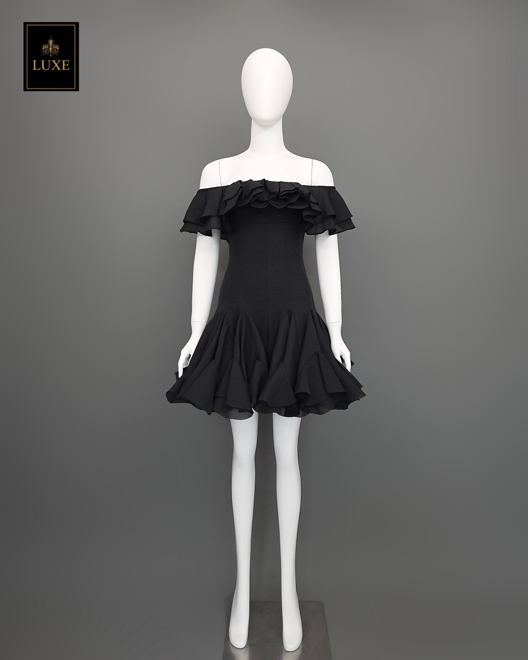 เดรสแฟชั่น เดรสกระโปรงสั้น เสื้อคอกว้าง ใส่เปิดไหล่ได้