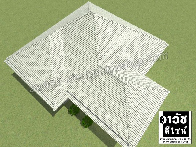 B105 แบบบ้านชั้นเดียว 2 ห้องนอน