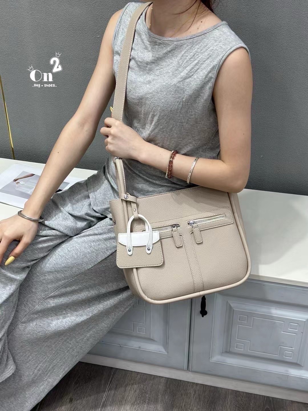 📣 Brick ซิปคู่ PU Bag 🔥 ▪️กระเป๋าสะพายไหล่ &สะพายข้าง วัสดุเป็นหนัง PU มีสายยาวให้ 1เส้น ทรงสวยมากก❤️