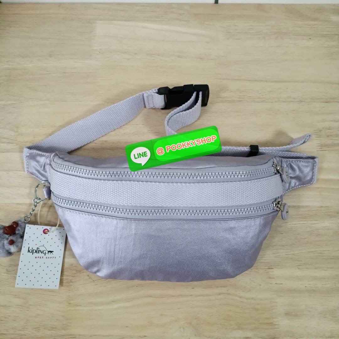 KIPLING YASEMINA Fanny Pack ซับในสีพื้น หัวซิปโลหะไม่มีอักษรแบรนด์ กระเป๋าคาดอกหรือคาดเอว วัสดุด้านนอก Nylon +polyester