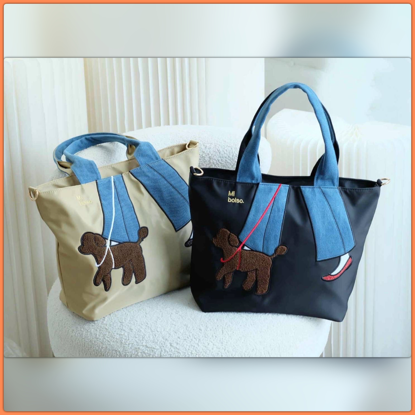 กระเป๋าผ้า Miszapatos แบรนด์ที่ญี่ปุ่นฮิตมาก ดีไซน์น่ารัก วัสดุผ้าไนล่อน เกรดหนา สามารถกันน้ำกันฝุ่นได้